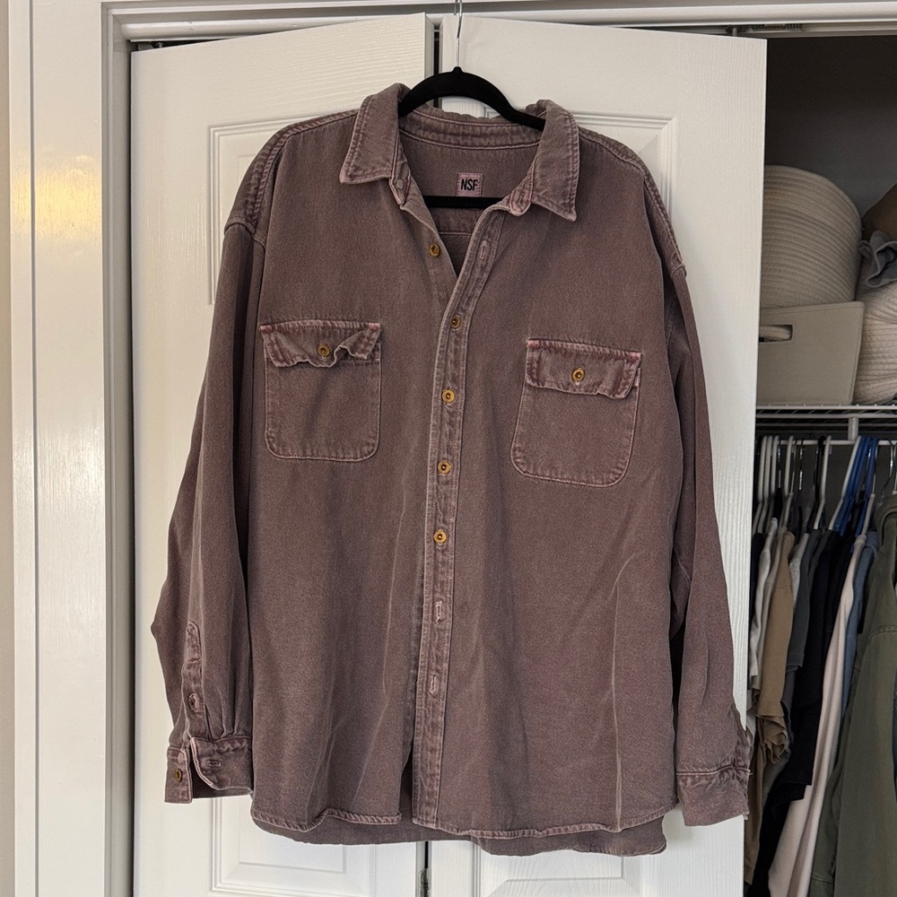 NSF boyfriend denim shirt